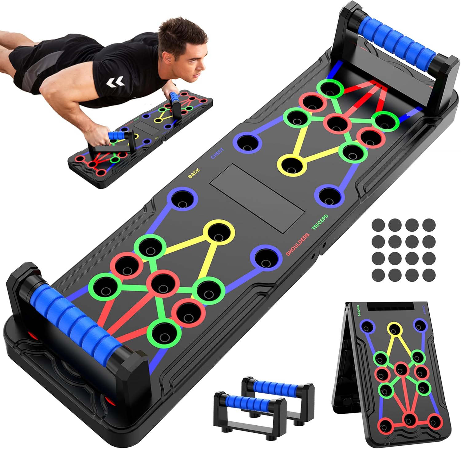 Solid Push up Board Home Workout Equipment Multi-Functional Pushup Stands System Fitness Floor Chest Muscle Exercise Professional Equipment Burn Fat Strength Training Arm Men & Women Weights , Best Choice for Daily Gifts
