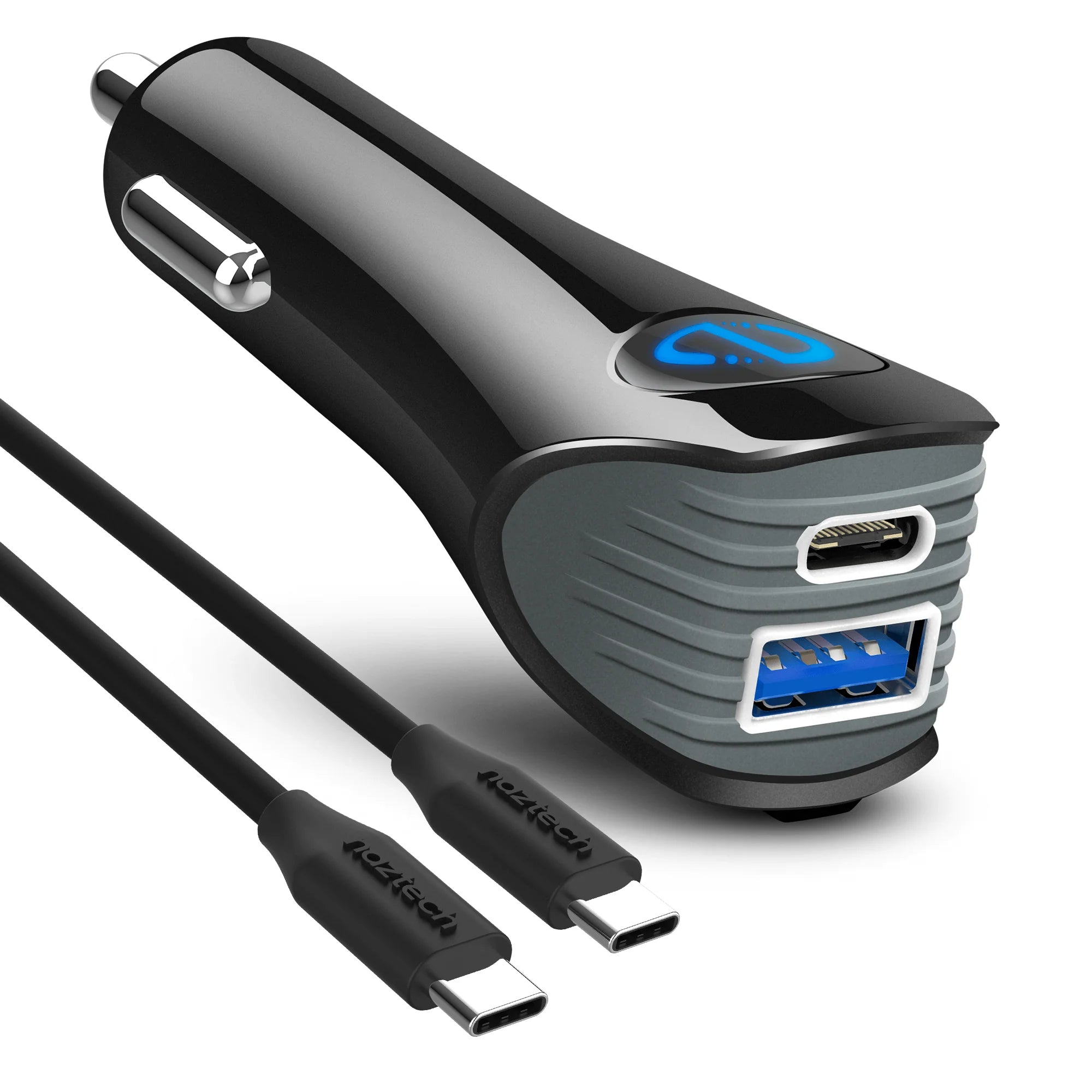 Naztech N420 PD25W+2.4A Car Charger + C - C Cable 4Ft