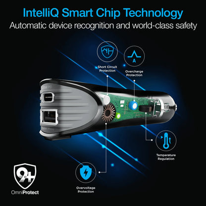 Naztech N420 PD25W+2.4A Car Charger + C - C Cable 4Ft