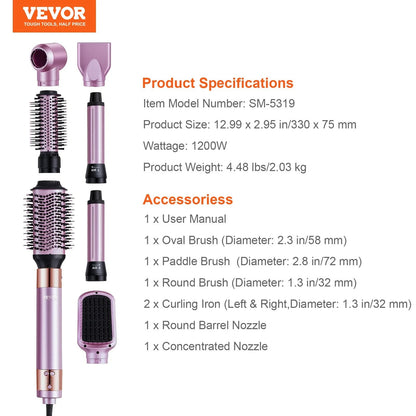 6-in-1 hot air brush