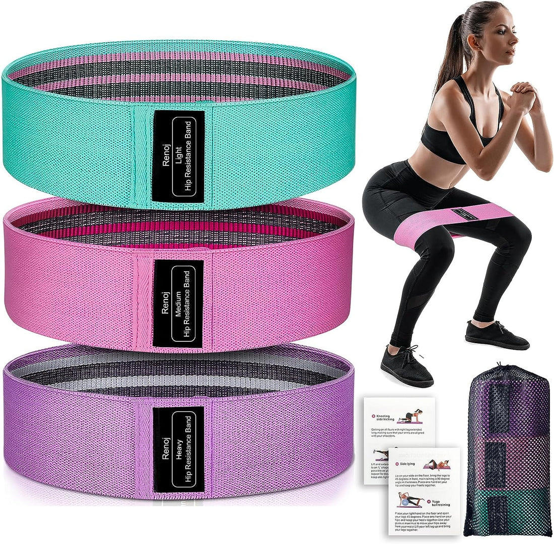 Resistance Bands, Exercise Workout Bands for Women and Men, 3 Set of Stretch Bands for Booty Legs for Yoga Starter, Pilates Flexbands