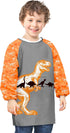 Kids Art Smocks Unicorn Waterproof Painting Smock for Girls Boys Long Sleeve Knee Length Artist Smock with Pocket (Yellow Dinosaur, 3-7 Years)