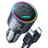 120W Car Charger USB C 3 Port Car Phone Charger Fast Charging Multiple Devices PD 100W&35W QC 3.0/4.0