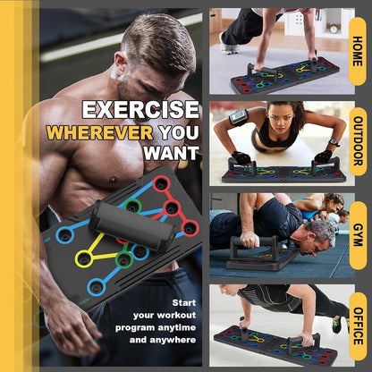 Solid Push up Board Home Workout Equipment Multi-Functional Pushup Stands System Fitness Floor Chest Muscle Exercise Professional Equipment Burn Fat Strength Training Arm Men &amp; Women Weights , Best Choice for Daily Gifts