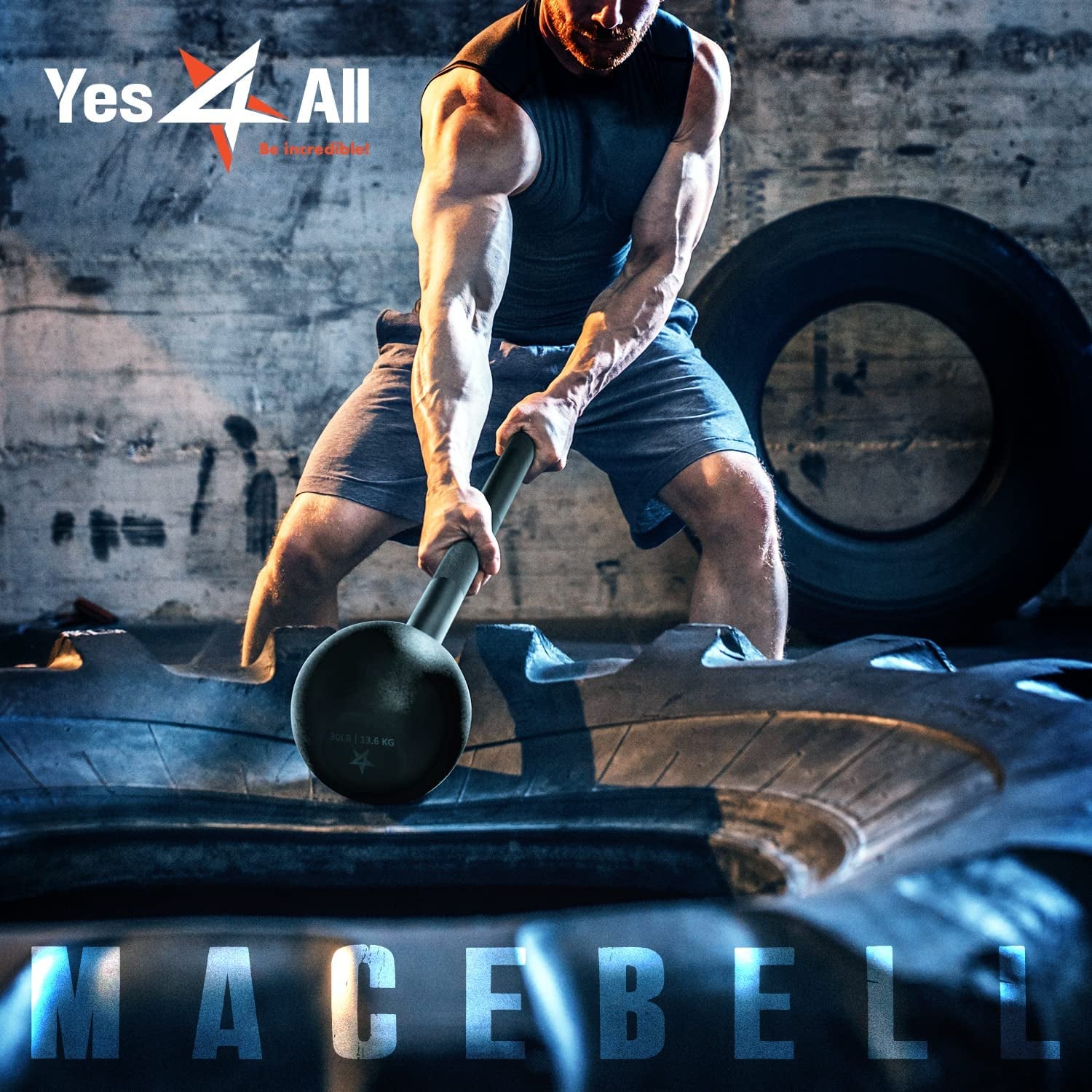 Steel Mace Bell for Strength Training - Support Full Body, Muscles, Shoulder, Grips &amp; Forearms Workouts to Rehabilitation, Stretching 5, 7, 10, 15, 20, 25, 30Lb for Woman &amp; Man