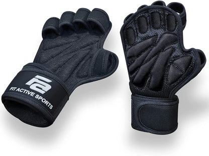 New Ventilated Weight Lifting Workout Gloves with Built-In Wrist Wraps for Men and Women - Great for Gym Fitness, Cross Training, Hand Support &amp; Weightlifting.