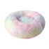 Round Plush Pet Bed for Dogs & Cats,Fluffy Soft Warm Calming Dog Bed Sleeping Kennel Nest,23.6 X 23.6 X 8"