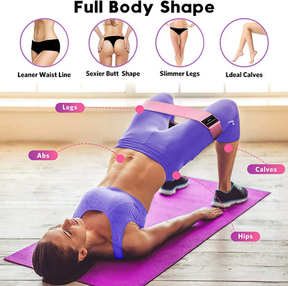 Resistance Bands, Exercise Workout Bands for Women and Men, 3 Set of Stretch Bands for Booty Legs for Yoga Starter, Pilates Flexbands