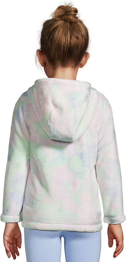Girls Softest Fleece Hooded Jacket Soft Multi Tie Dye Kids Xxs